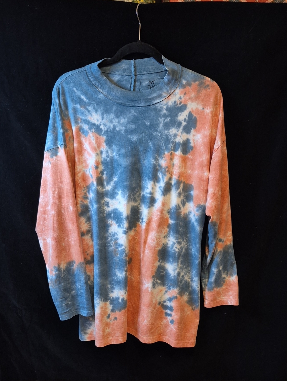 We The Free Tie‑Dye Tee – Blue/Orange – Soft Cotton – Casual Fit